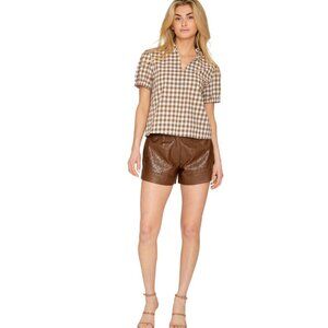Ruby Top - Brown Gingham